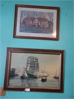 “Marine” framed ship print by Montague Dawson