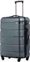 Coolife Expandable Suitcase  Teal  M(24in)