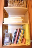 CONTENTS OF UPPER CABINET RIGHT OF DESK