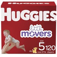 Huggies Little Movers Baby Diapers - Size 5 120CT