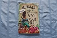 "Mermaid & Co. Bath Soap" Tin Sign