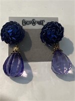 Bling Purple Earrings
