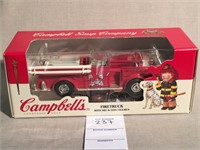 Campbell Soup Die Cast Firetruck w/ Kid & Dog Camp