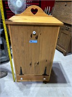 Wooden Trash Can Cabinet