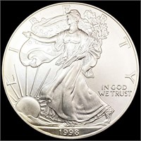 1998 American 1oz Silver Eagle SUPERB GEM BU