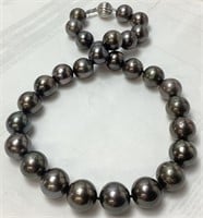TAHITIAN PEARL NECKLACE 14KT WHITE GOLD