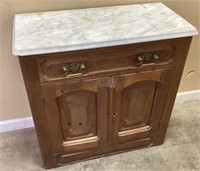 ANTIQUE MARBLE TOP WASHSTAND