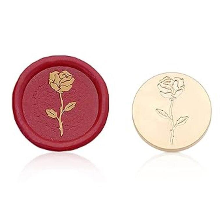 Wax Seal Stamp Head, Rose Pattern Wax Seal Stamp H