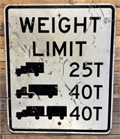 Weight Limit Road Sign