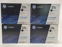 (4) New HP Laserjet 37A Black Cartridges