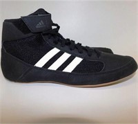 119 ADIDAS BLACK/WHITE WRESTLING SHOES - MEN'S SIZ