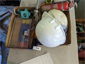 (2) Hard Hats, Wire Connectors, Other