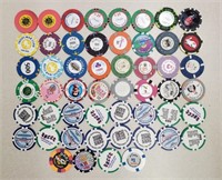 52 Various Foreign, Cruise And Advertising Chips