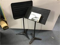 2 Adjustable Music Stands & Music Stand Lamp