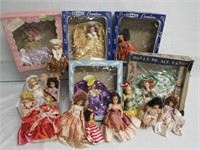 LOT OF 8 IN. HP DISPLAY DOLLS OF THE 1950'S: