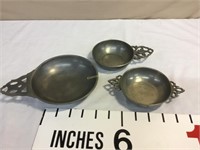 Pewter bowl set made in Italy