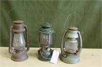 (3) Vintage Gas Lanterns