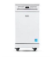 18 in. White Portable Dishwasher  8-Place