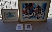 3 Pieces of Signed Artwork
