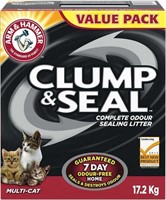 Clump & Seal Cat Litter, Multi-Cat, 17.2-kg