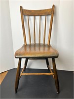 ANTIQ SOLID WOOD CHAIR - BRAND ENGRAVED ON BOTTOM