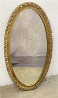 Gilt Framed Oval Mirror