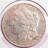 Coin 1887 S Morgan Silver Dollar Unc.