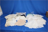 Large collection of doilies, lace edgings, ladies