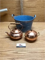 Copper plated tea pot