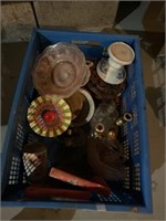 Crate lot of glassware.  Some in Pink