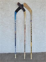 3 Signed Hockey Sticks, Not Authenticated