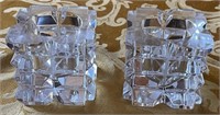 F - IRISH CRYSTAL CANDLE HOLDERS (A59)