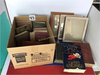 box of Books & picture frames,  War history +
