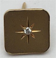 14k Gold & Diamond Pin