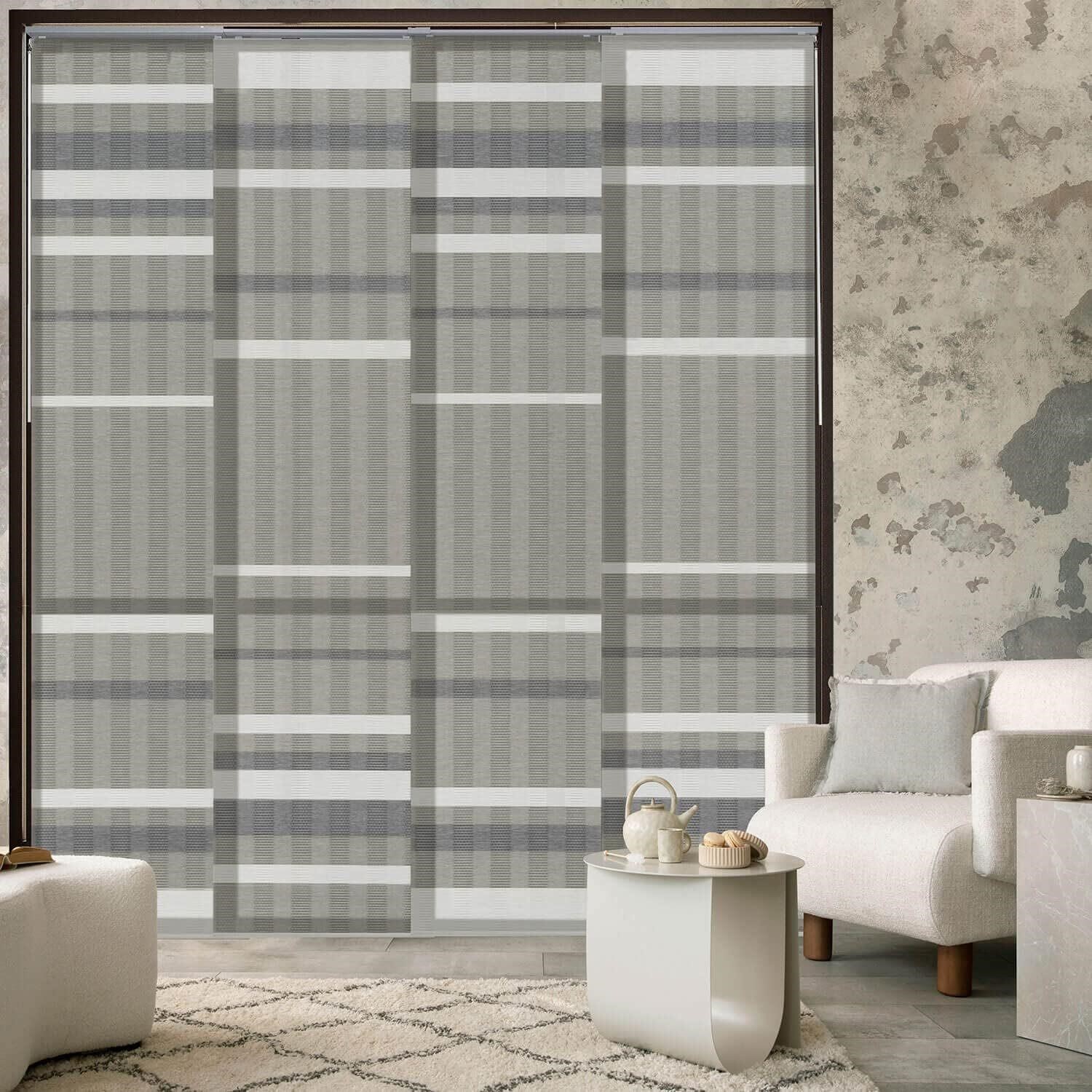 45.8- 86W x 96H  GoDear Sliding Panel Blinds.