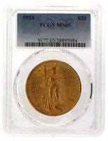 1924 MS65 GEM St Gaudens $20.00 Gold Double Eagle