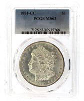 1881 Carson City MS63 Morgan Silver Dollar