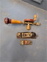 Antique Small Planers and Hand Drill