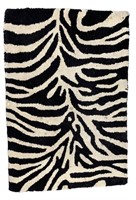 Horizon Zebra Print Wool Rug