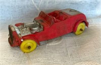 Vintage Auburn Rubber #8 Race Car, Red/Yellow