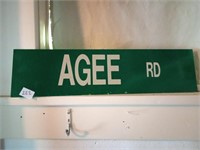 Custom Agee Street sign