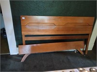 Great MCM full size wooden headboard and