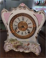 Antique pink royal Bonn La Fontaine porcelain dial