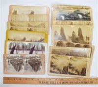 LOT - 23 ANTIQUE STEREO VIEWER CARDS - MILITARY,