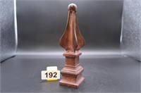 Metal finial decor 8” tall