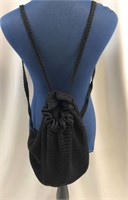 Black Crochet Backpack W/ Liner