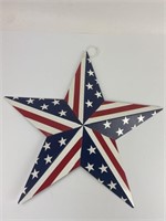 American Flag Metal Hanging Star