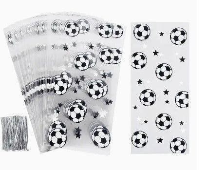 50Pcs Soccer Gift Bags Treat Candy Bags Cookie