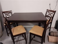 Bar height table/four chairs w/ Built in