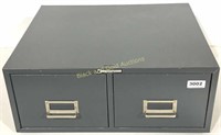 Steelmaster Industrial Gray Double Card File Box